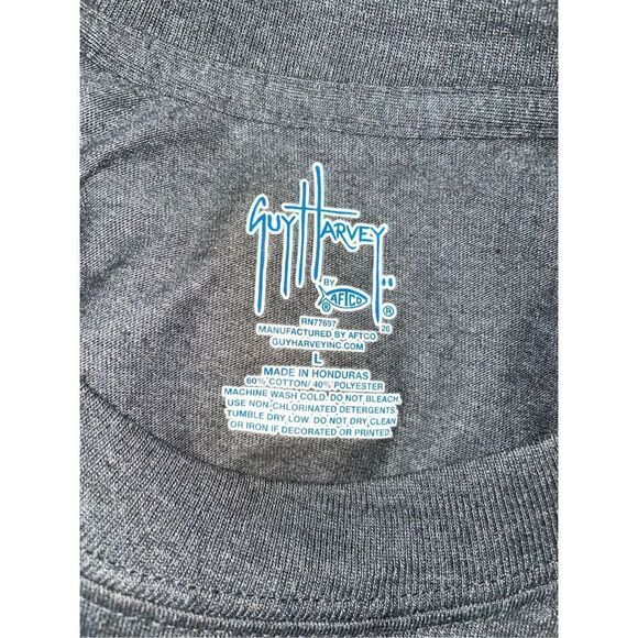 Guy Harvey Mens Dark Grey Pocket Tee- Short Sleeve - Picture 6 of 6